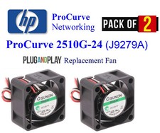 2x Quiet Replacement Fans HP ProCurve 2510G-24 J9279A Low Noise Best Home Office picture