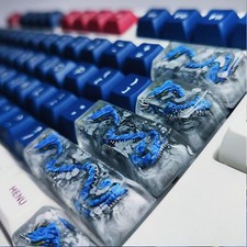 Handmade Blue Dragon Year Resin Artisan Keycap Key Cap For Mechanical Keyboard picture