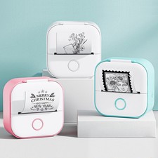 Mini Thermal Printer Bluetooth Pocket Label Printer Inkless Photo Sticker picture