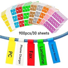POBSUIER 900Pcs Cable Label Stickers Waterproof Self-Adhesive Wire Tags picture
