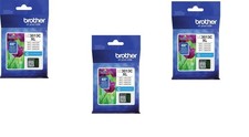 3 NEW Brother High Yield Cyan Ink Cartridge MFC-J491DW LC3013C XL picture