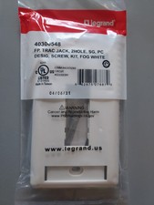 Legrand 2 hole trac jack faceplate Fog White 40300548 88,   lot of 40 new picture