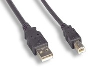 1FT USB 2.0 Cable A-B Black UL 28AWG 24AWG picture