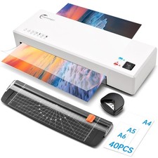 Buyounger Laminator Machine with 40 Laminating Sheets, A4 Laminator Thermal a... picture