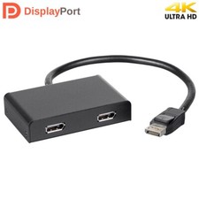 2-Port DisplayPort 1.2 4K 1080p 21.6 Gbps Multi Display MST Adapter Splitter Hub picture