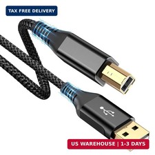 Printer Cable 10ft, USB-A to USB-B Cable, High Speed Nylon Braided Scanner Print picture