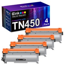 E Z Ink TN450 Compatible Toner Cartridges 4 Pack Black for Brother Printers picture