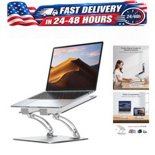 Nulaxy Ergonomic Adjustable Laptop Stand for Desk, Foldable Riser 10-16