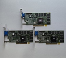 Lot of 3 ATI Rage 128 2x AGP 16MB Video Card 6000711 1025181000 Gateway Vintage picture