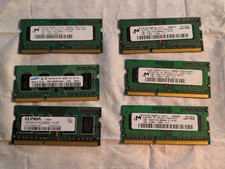 lot of 6 verious mfg 1GB DDR3 PC3-8500 (6-1gb = 6gb) laptop memory  picture
