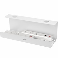 VIVO White Extra Deep Under Desk Cable Management Tray picture