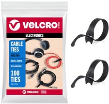 VELCRO Brand Reusable Cable Ties, Practical Tech Gifts for Men, 100 Pack 6 Inch picture