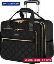 Rolling Laptop Bag Women, 17.3 Inch Rolling Briefcase for Women | 40L Extra Larg picture
