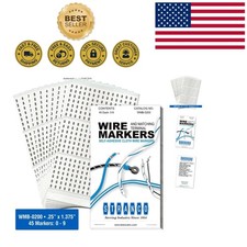 High-Tack Adhesive Wire Label Book 0-9, 10 Pages, Perfect for Electric Panels picture