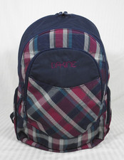 Dakine Plaid Laptop Travel Backpack. Burgandy, Navy Blue, Teal. #91245. Flaws. picture
