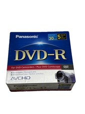 Panasonic DVD-R Mini 5-Pack for DVD Camcorders 30-Mins AVCHD Factory Sealed picture