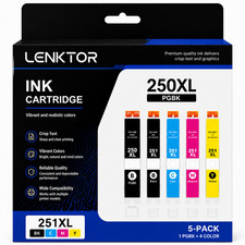 PGI-250XL 1PGBK CLI-251XL 4PK 1BK 1C 1M 1Y Ink for MG5450 MG5522 MG6620 MG7120 picture