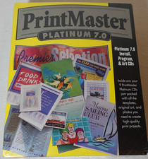 PrintMaster Platinum 7.0 Art Templates Print Projects Original Unused Sealed picture