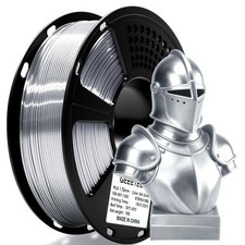 Silk Silver PLA 3D Printer Filament 1.75mm 1kg Spool picture