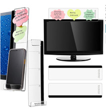 4 Pieces Computer Monitor Message Memo Board Transparent Message Panel Monitor S picture