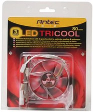 Antec Tricool Red LED 3-Speed Computer Case Cooling Fan 80mm picture