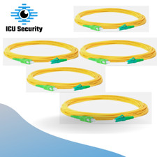 LOT of 5 -   5M Single Mode Fiber Cable LC/APC to SC/APC Simplex 9/125µm 1.6mm picture