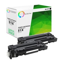 TCT 2 Black Q7551X 51X Toner Cartridges For HP LaserJet P3005 M3027 M3035 MFP picture