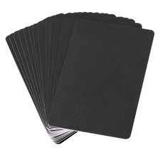 12 Pcs Plastic Blank Cards Inkjet Black ID Business Card CR80 30 MIL Frosted picture