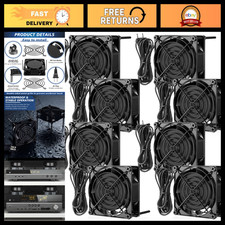 120V AC Cooling Muffin Fans - 8 Pack Exhaust Fans, 80mm x 25mm, Quiet & Efficien picture
