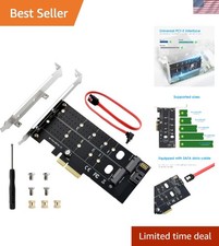Dual M.2 PCIE Adapter NVME/NGFF to PCIE X4 Expansion Card 32Gbps PCIE NVME SS... picture