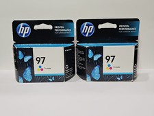 HP97 Printer Ink C9363WN#140 Ink Cartridge Tri-Color LOT OF 2 Unopened New 2015 picture