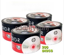 200 HP Blank 16X DVD-R DVDR Logo Branded 4.7GB Media Disc 4x50pk picture