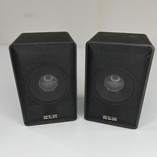 Pair of KLH Computer Speakers Black - 7” x 4.5” x 4.5” - TESTED picture