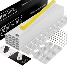 A+ ELECTRIC Cord Cover Full Kit, 26ft/315in Self-Adhesive Cable Raceway, 20 S... picture
