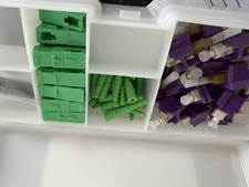20 boxes (10+ per box) of Corning OptiSnap SC APC Fiber Connector SC to SC picture