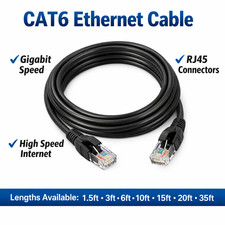 CAT6 Ethernet Cable RJ45 LAN Network Patch Cord High Speed Gigabit 1.5-35ft picture