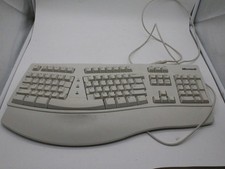 Vintage Microsoft Natural Keyboard Wired Ergonomic White PS2 Model# 58221 picture