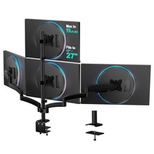 WALI Stacked 4 Monitor Mount for 13-27 inch Screens, 19.8 lbs per Arm | Tall ... picture