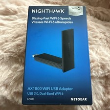 NETGEAR Nighthawk AX1800 Wi-Fi 6 USB 3.0 Adapter - Black A7500-100PAS Fast SHIP picture