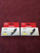 (2 Pack) Canon Pixma 251Y Yellow Genuine Inkjet Cartridge CLI-251 Printer Ink picture