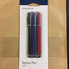 Insignia- Stylus Pen [3 Pack] Universal Capacitive Touch Screen - Black/Red/Blue picture