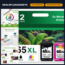 High-Capacity 65XL Ink Cartridges Combo Pack - Black & Color Replacement Set picture