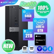DELL Desktop Computer PC i5 6TH, Up to 64GB RAM 5TB SSD/HDD, Windows 11, WiFi BT picture