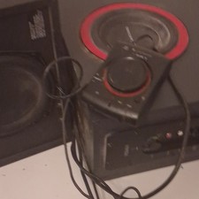 Cyber Acoustics CA-3602 2.1 Wired Computer Speakers 3.5mm Black/Red picture