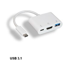 Kentek USB 3.1 Type C to USB 3.0 A/C/HDMI 4K Combo Dongle HDTV SmartPhone Laptop picture