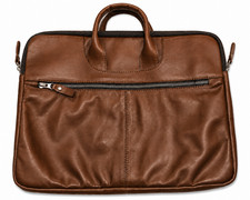 Men's Genuine Leather Laptop Briefcase Business Office Work Hand Carry Bag picture
