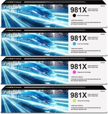 981X High Capacity Ink Cartridges 4 Pack for PageWide Enterprise 556 586 picture