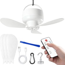 Magnetic Ceiling Fan for Cruise, Small USB Rechargeable Portable Travel Fan with picture