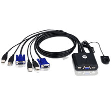 ATEN CS22U 2-PORT USB VGA CABLE KVM 99366-002-95 picture