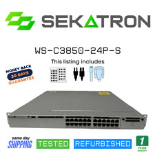 ♻️ Cisco Catalyst WS-C3850-24P-S 24-Port Gigabit Ethernet PoE Switch ⚡Fast Ship picture